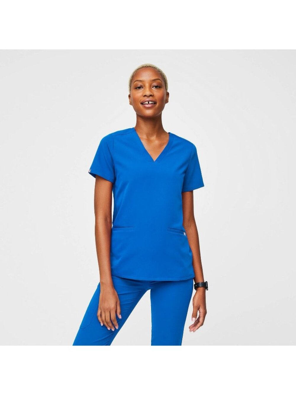 FIGS Casma Scrub Top Small Royal Blue